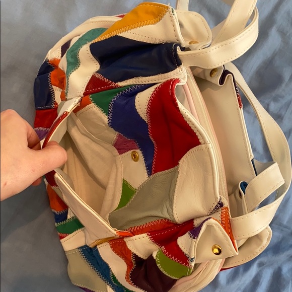 VINTAGE COLORFUL SHOULDER BAG PURSE HANDBAG PURSE, Very Vintage - Picture 3 of 16